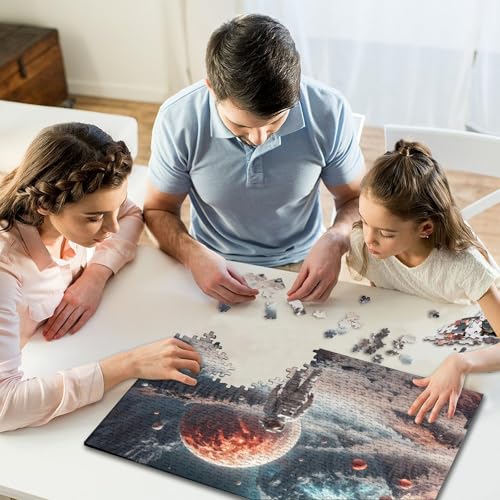 Puzzle 500 Teile für Kinder, Künstlerische Astronauten-Puzzles für Kinder, Holzpuzzles, tolles Geschenk für Freunde und Familie, 500 Teile (52 x 38 cm) von WXMMoney