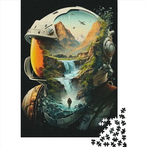 Puzzle 500 Teile für Kinder, Wasserfall und Weltraum, Puzzle für 500-teilige Puzzles, Lernspiele, 500 Teile (52 x 38 cm) von WXMMoney