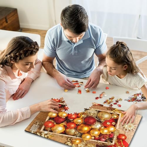 Puzzle 500 Teile für Kinder, Weihnachtsdekoration, quadratisches Puzzle für Kinder, Holzpuzzle, Kinder, 500 Teile (52 x 38 cm) von WXMMoney