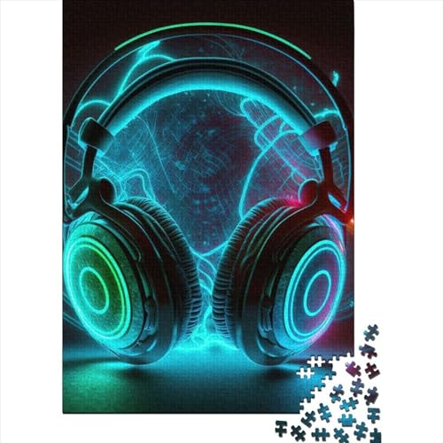 Puzzle 500 Teile für Kinder | Live-Musik Neon2 Puzzle | 500-teiliges Puzzle Holzpuzzle Lernspiele 500 Teile (52 x 38 cm) von WXMMoney