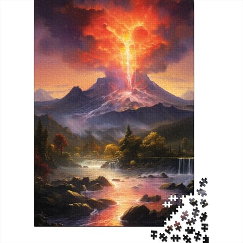 Puzzle Bunte Vulkane, Puzzle für Kinder, 500 Teile, Holzpuzzle, Wandkunst, Puzzlespiele, 500 Teile (52 x 38 cm) von WXMMoney