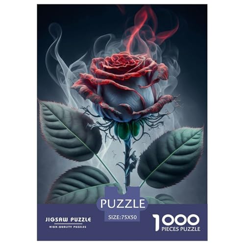 Puzzle für Erwachsene, 1000 Teile, Kunst-Blumen-Puzzle, Puzzles für Erwachsene, Lernspiel, Herausforderungsspielzeug, 1000 Teile (75 x 50 cm) von WXMMoney