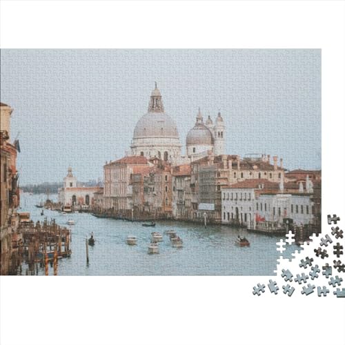 Puzzle für Erwachsene, 1000 Teile, Venedig, Wasserstadt, kreatives rechteckiges Puzzle, Dekompressionsspiel, 1000 Teile (75 x 50 cm) von WXMMoney