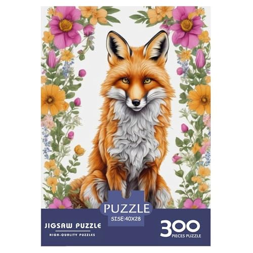 Puzzle für Erwachsene, 300 Stück, Tierkunst, Fuchs-Puzzle, Puzzles für Erwachsene, Lernspiel, Herausforderungsspielzeug, 300 Teile (40 x 28 cm) von WXMMoney