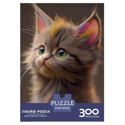 Puzzle für Erwachsene, 300 Teile, Geschenke für Kunstkatzen, Puzzles für Erwachsene und Teenager, Familienspiel für Erwachsene und Teenager, 300 Teile (40 x 28 cm) von WXMMoney