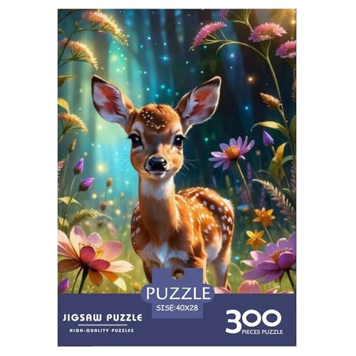 Puzzle für Erwachsene, 300 Teile, Tierkunst, Elch, Holzpuzzles für Erwachsene, nachhaltige Puzzlespiele, 300 Stück (40 x 28 cm) von WXMMoney