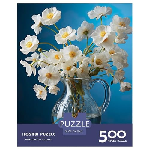 Puzzle für Erwachsene, 500 Stück, Tierkunst, Blumen-Puzzle, Puzzle für Erwachsene, Lernspiel, Herausforderungsspielzeug, 500 Teile (52 x 38 cm) von WXMMoney