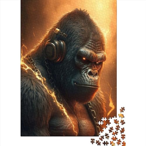 Puzzle für Erwachsene, 500 Teile, Gorilla-Produzent, Holzpuzzle, Spielzeug für Erwachsene, Puzzle, Dekompressionsspiel, 500 Teile (52 x 38 cm) von WXMMoney