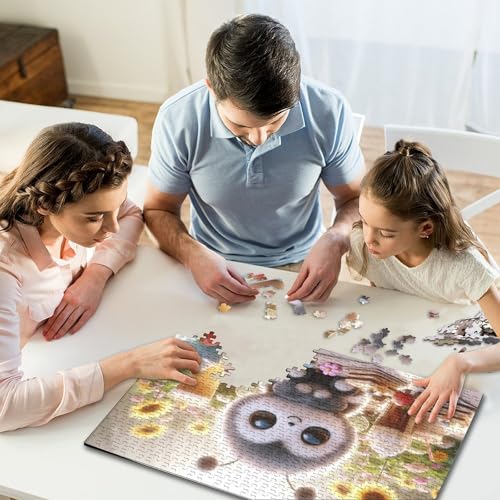 Puzzle für Erwachsene, 500 Teile, süße Biene im Weihnachtskostüm, kreatives quadratisches Puzzle für Kinder und Holzpuzzle, anspruchsvolles Spiel, 500 Teile (52 x 38 cm) von WXMMoney