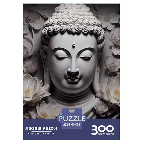 Puzzle für Erwachsene, Buddha-Kunst-Puzzle, 300-teiliges Puzzle für Erwachsene, Lernspiel, Herausforderungsspielzeug, 300 Teile (40 x 28 cm) von WXMMoney