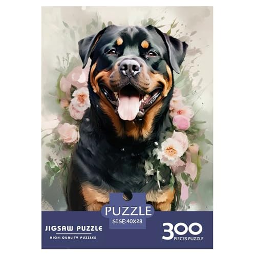 Puzzle für Erwachsene, Tierkunst, Hunde-Puzzle, Lernspiel, Herausforderungsspielzeug, 300 Teile (40 x 28 cm) von WXMMoney