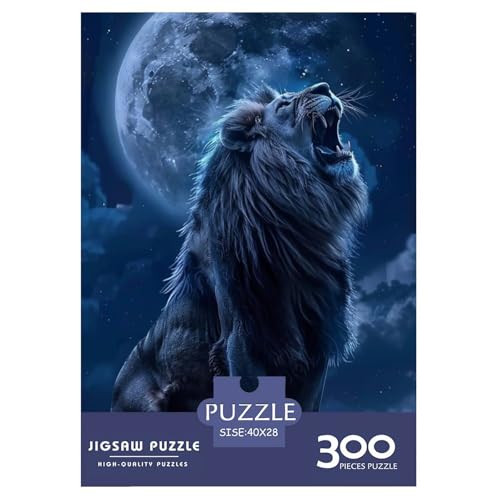 Puzzle für Erwachsene, künstlerisches Löwen-Puzzle, 300-teiliges Puzzle für Erwachsene, Lernspiel, Herausforderungsspielzeug, 300 Teile (40 x 28 cm) von WXMMoney