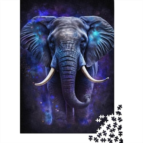 Puzzle für Erwachsene 500 Teile Galaxie Stern Elefant Puzzle Kreatives rechteckiges Puzzle Dekomprimierungsspiel 500 Teile (52x38cm) von WXMMoney