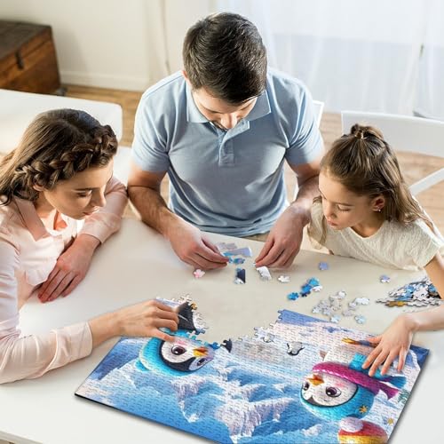 Puzzle für Erwachsene mit 300 Teilen, „Frohe Weihnachten“, kreatives quadratisches Puzzle für Kinder und Holzpuzzle, anspruchsvolles Spiel, 300 Teile (40 x 28 cm) von WXMMoney