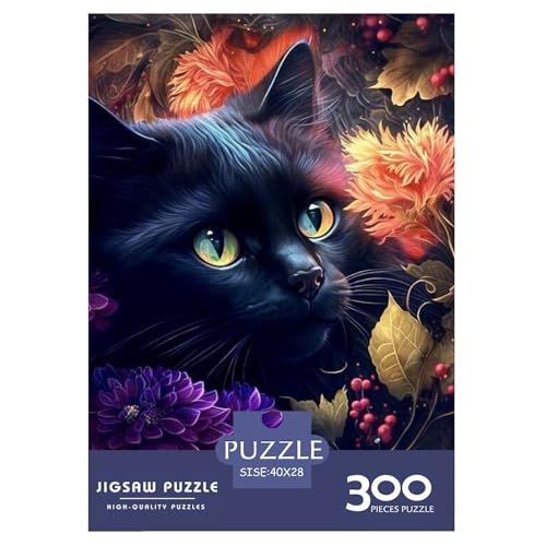 Puzzle für Erwachsene und Jugendliche, Art Cat, Holzpuzzle, Erwachsene ab 14 Jahren, 300 Teile (40 x 28 cm) von WXMMoney