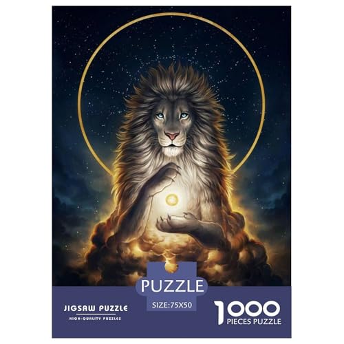 Puzzle für Erwachsene und Jugendliche, Tierkunst, Löwe, Puzzles für Erwachsene und Teenager, Familienspiel, 1000 Teile (75 x 50 cm) von WXMMoney