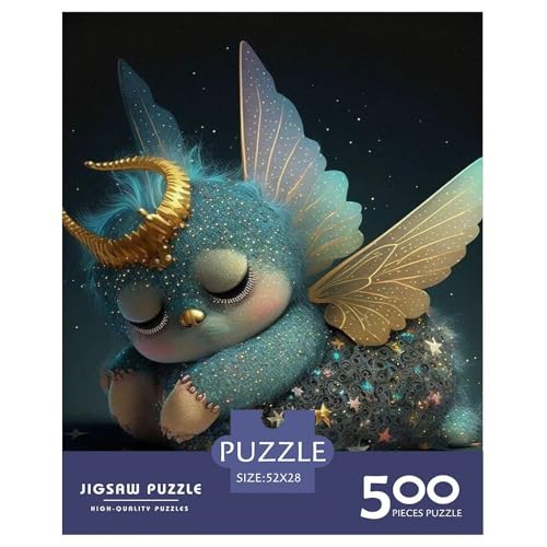 Puzzle für Erwachsene und Jugendliche, süße Monster, Holzpuzzle, Erwachsene ab 14 Jahren, 500 Teile (52 x 38 cm) von WXMMoney