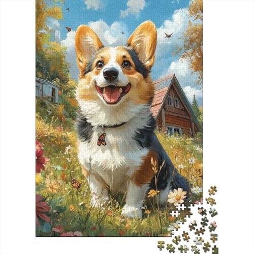 Puzzle für Kinder, 1000 Teile, Corgi-Puzzle, Holzpuzzle für Kinder, Jugendliche und anspruchsvolles Spielzeug, 1000 Teile (75 x 50 cm) von WXMMoney