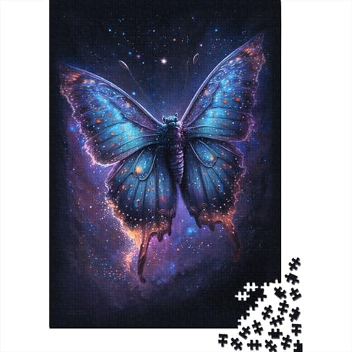 Puzzle für Kinder, 300 Teile, Galaxie-Schmetterling, Puzzle für Kinder und Holzbrett-Puzzle, Spielzeug, Denkspiel, 300 Teile (40 x 28 cm) von WXMMoney