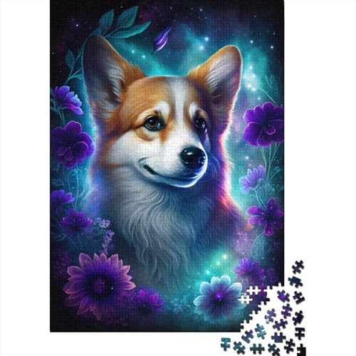 Puzzle für Kinder, 300 Teile, Weltraum-Corgi, Puzzle für Kinder und Holzbrett-Puzzle, Spielzeug, Denkspiel, 300 Teile (40 x 28 cm) von WXMMoney