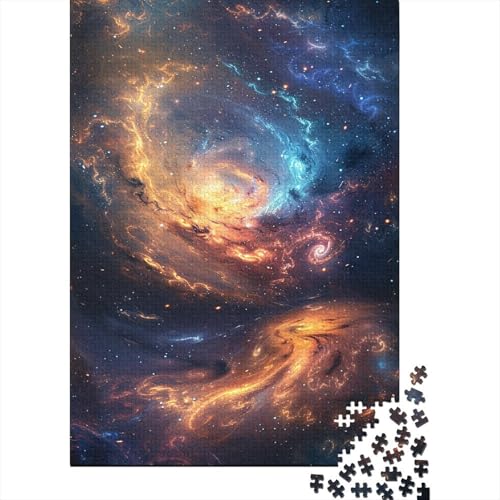 Puzzle für Kinder, 300 Teile, farbenfrohe kosmische Puzzles für Kinder und Holzbrett-Puzzles, Spielzeug, Denkspiel, 300 Teile (40 x 28 cm) von WXMMoney