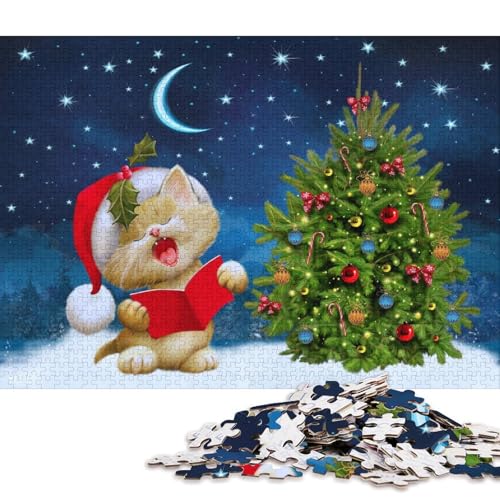 Puzzle für Kinder, 300-teilige Weihnachtsbilder, kreative quadratische Puzzles für Kinder und zum Stressabbau, Holzpuzzlespiele und einzigartige Geschenke (40 x 28 cm) von WXMMoney