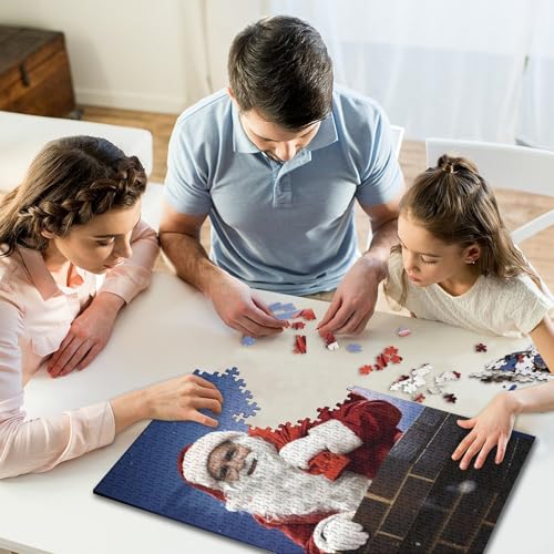 Puzzle für Kinder, 300-teilige Weihnachtsbilder, kreative quadratische Puzzles für Kinder und zum Stressabbau, Holzpuzzlespiele und einzigartige Geschenke (40 x 28 cm) von WXMMoney