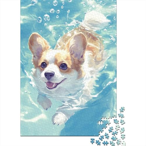 Puzzle für Kinder, 300-teiliges Corgi-Holzpuzzle, schwierige Puzzles, Lernspielzeug, Geschenk, Puzzlespiele, 300 Teile (40 x 28 cm) von WXMMoney