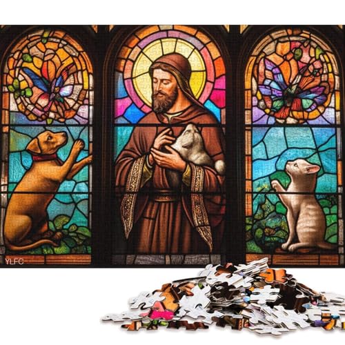 Puzzle für Kinder, 300-teiliges Kunstwerk „Die Geburt Jesu“, kreative quadratische Puzzles für Kinder und Stressabbau, Holzpuzzlespiele und einzigartige Geschenke (40 x 28 cm) von WXMMoney