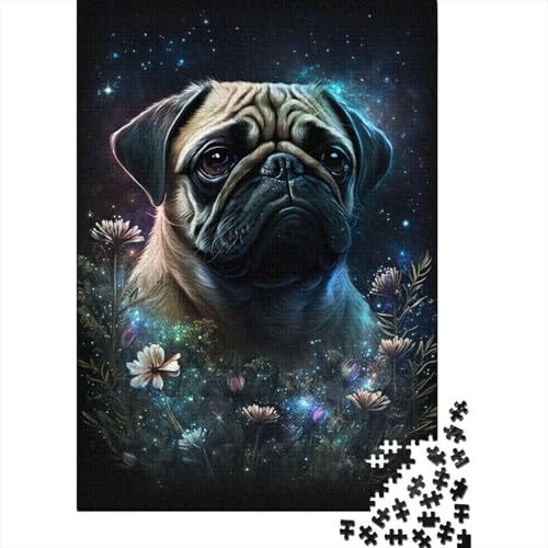 Puzzle für Kinder, 300-teiliges Weltraum-Mops-Puzzle, Brettpuzzle, lustiges Geschenk, 300 Stück (40 x 28 cm) von WXMMoney