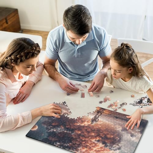 Puzzle für Kinder, 300-teiliges künstlerisches Astronauten-Puzzle, kreative quadratische Puzzles für Kinder und Stressabbau, Holzpuzzlespiele und einzigartige Geschenke (40 x 28 cm) von WXMMoney