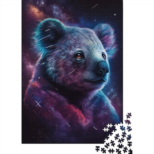 Puzzle für Kinder, 500 Teile, Galaxie-Tier, Koala, Puzzle für Kinder und Holzbrett-Puzzle, Spielzeug, Denkspiel, 500 Teile (52 x 38 cm) von WXMMoney