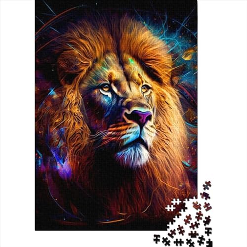 Puzzle für Kinder, 500 Teile, Löwe, 22 Holzpuzzles, schwierige Puzzles, Lernspielzeug, Geschenk, Puzzlespiele, 500 Teile (52 x 38 cm) von WXMMoney