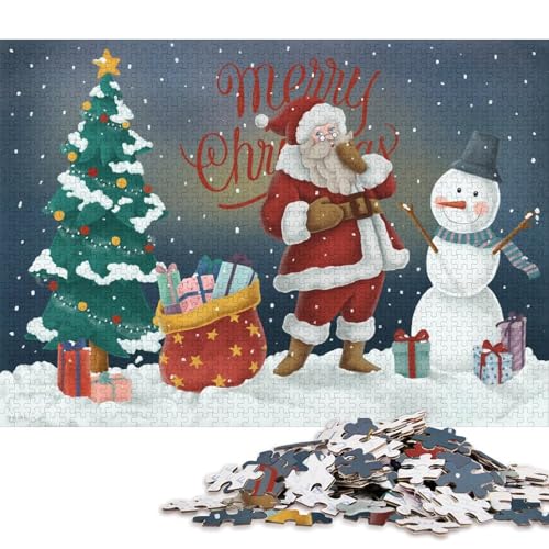 Puzzle für Kinder, 500 Teile, Weihnachtsbilder, quadratische Puzzles, für Kinder und Holzpuzzles, Puzzles für Erwachsene, Puzzles, Geschenke, 500 Teile (52 x 38 cm) von WXMMoney