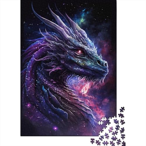 Puzzle für Kinder, Galaxie, Fliegender Drache, 1000-teiliges Puzzle aus Holz, ab 18 Jahren, anspruchsvolles Spiel, 1000 Teile (75 x 50 cm) von WXMMoney