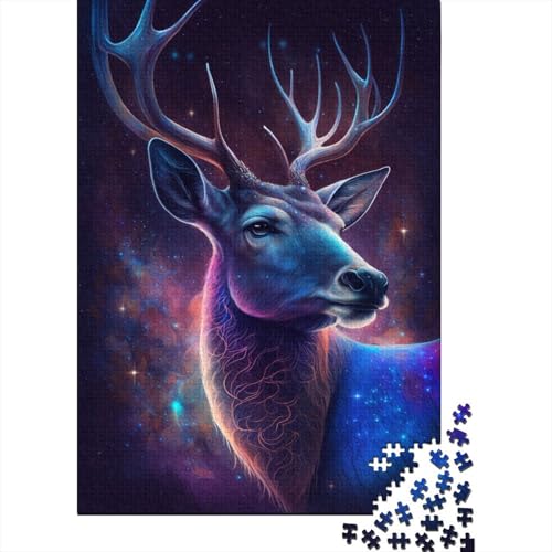 Puzzle für Kinder, Galaxy Deer, 300-teiliges Puzzle für Kinder ab 18 Jahren, anspruchsvolles Spiel, 300 Teile (40 x 28 cm) von WXMMoney