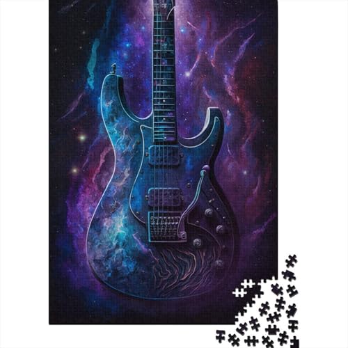 Puzzle für Kinder, Galaxy-Gitarre, 1000-teiliges Puzzle ab 18 Jahren, anspruchsvolles Spiel, 1000 Teile (75 x 50 cm) von WXMMoney