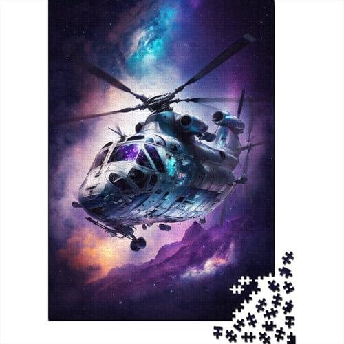 Puzzle für Kinder, Galaxy-Hubschrauber, 1000-teiliges Puzzle für Kinder ab 18 Jahren, anspruchsvolles Spiel, 1000 Teile (75 x 50 cm) von WXMMoney