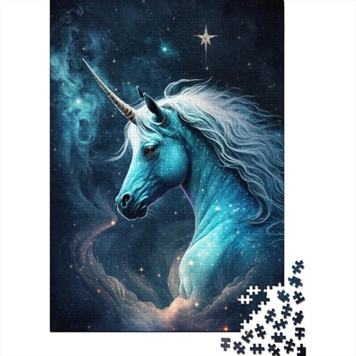 Puzzle für Kinder, Weltraum-Einhorn, Puzzles für Kinder 1000 Teile für Kinder & Holzbrett-Puzzles, Lernpuzzle, Familienspiel, 1000 Teile (75 x 50 cm) von WXMMoney