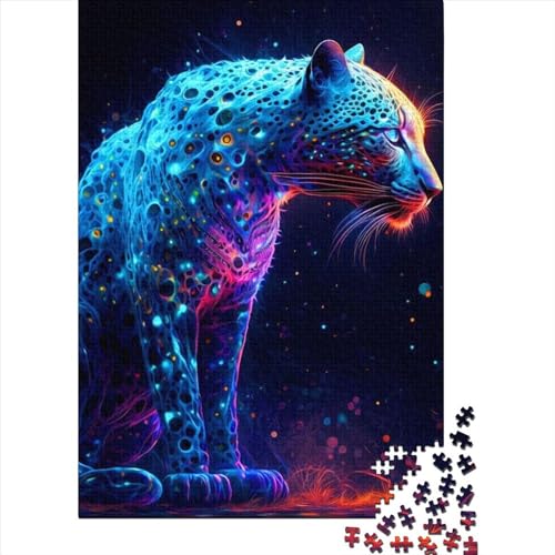 Puzzle für Kinder 1000, Leopard 5 Puzzle, Lernspielzeug, gutes Puzzle-Geschenk für Kinder, Heimdekoration, 1000 Teile (75 x 50 cm) von WXMMoney