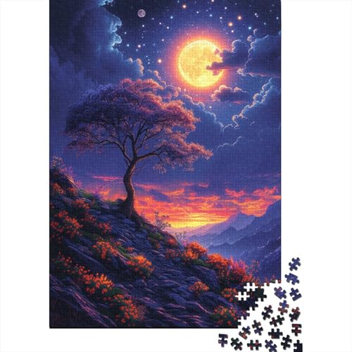 Puzzle für Kinder 1000 Teile, klassisches Wolken- und Blumen-Puzzle in den Bergen, entspannendes Puzzle, Puzzlespiel, Denksportaufgaben, 1000 Teile (75 x 50 cm) von WXMMoney