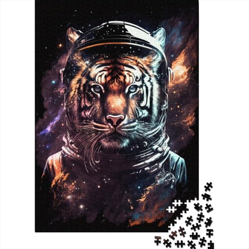 Puzzle für Kinder 1000 Teile Astronautenkunst Tiger Puzzles für Kinder und Holzbrettpuzzles Spielzeug Denkspiel 1000 Teile (75x50cm) von WXMMoney