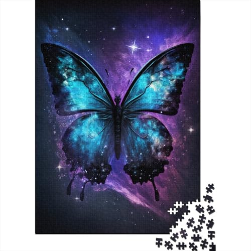 Puzzle für Kinder 1000 Teile Galaxie-Schmetterling Puzzle für Kinder und Holzbrett-Puzzles Spielzeug Denkspiel 1000 Teile (75x50cm) von WXMMoney