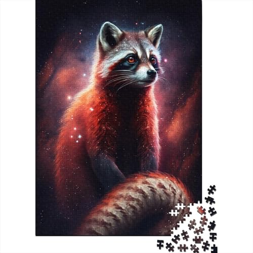 Puzzle für Kinder 1000 Teile Galaxy Red Raccoon Puzzles für Kinder und Holzbrettpuzzles Spielzeug Denkspiel 1000 Teile (75x50cm) von WXMMoney