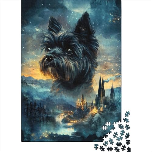 Puzzle für Kinder 1000 Teile Yorkshire Terrier Puzzles für Kinder Familienpuzzlespiel Geburtstags Puzzle Gelegenheitsspiele 1000 Teile (75 x 50 cm) von WXMMoney