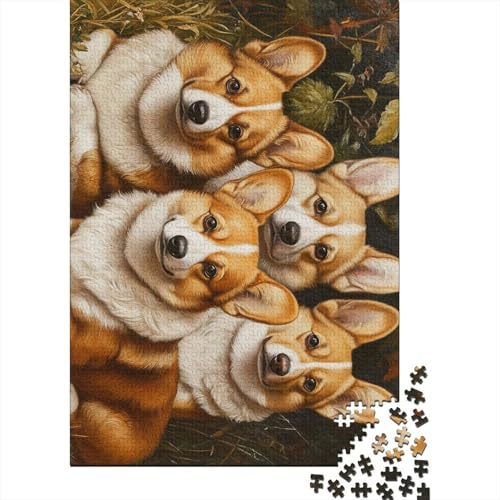 Puzzle für Kinder 300, Corgi-Puzzle, Lernspielzeug, gutes Puzzle-Geschenk für Kinder, Heimdekoration, 300 Teile (40 x 28 cm) von WXMMoney