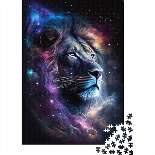 Puzzle mit 300 Teilen, Motiv: Löwe und Kosmos, Puzzle für Kinder, Denkspiel, Puzzlespielzeug für Kinder, 300 Teile (40 x 28 cm) von WXMMoney