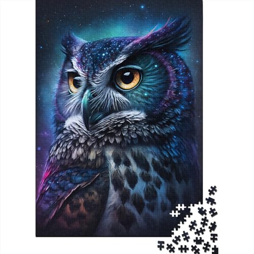 Puzzle mit Tier- und Eule-Galaxie-Motiv, 300 Teile, für Erwachsene, kreatives rechteckiges Puzzle, lustiges Lernspielzeug, 300 Teile (40 x 28 cm) von WXMMoney