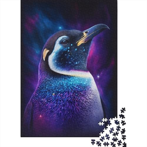 Puzzles für Kinder 1000 Galaxy Penguin Puzzle für Kinder Holzbrettpuzzles Denksport-Puzzles für Kinder 1000 Teile (75x50cm) von WXMMoney