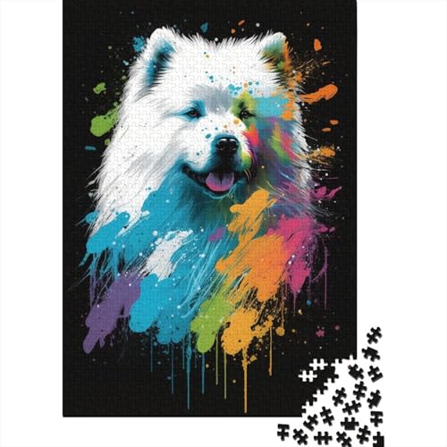 Samoyed Bunte Puzzles für Kinder, 500-teiliges Puzzle für Kinder, Puzzlespaß zum Entspannen, 500 Teile (52 x 38 cm) von WXMMoney